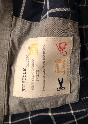 Siyah Kareli V Yakalı erkek Keten Gömlek - Görsel 2