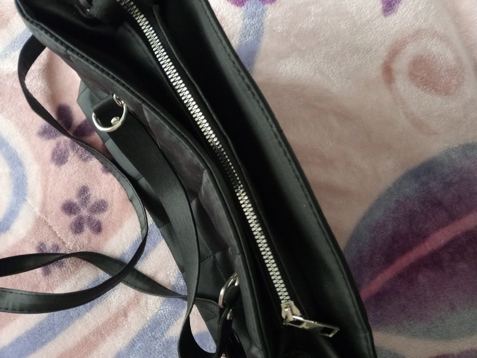 Siyah Deri Kadın Omuz Çantası - Görsel 2