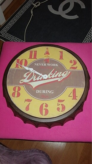 Bira kapağı logolu saat