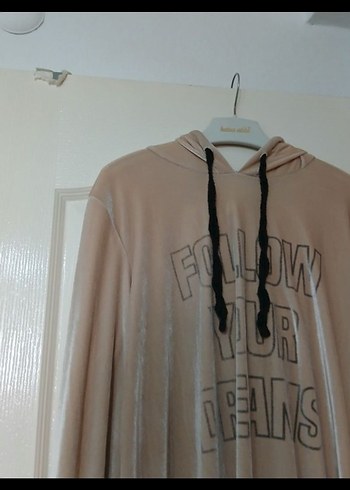 l Beden Defacto bej Kapüşonlu Sweatshirt