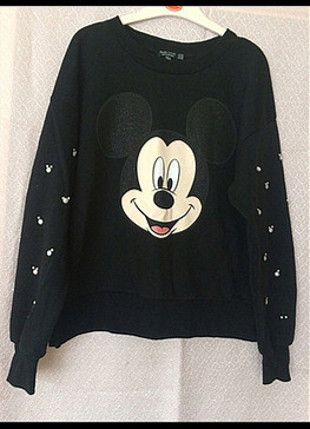 m Beden siyah Renk Disney orjinal Bershka sweatshirt