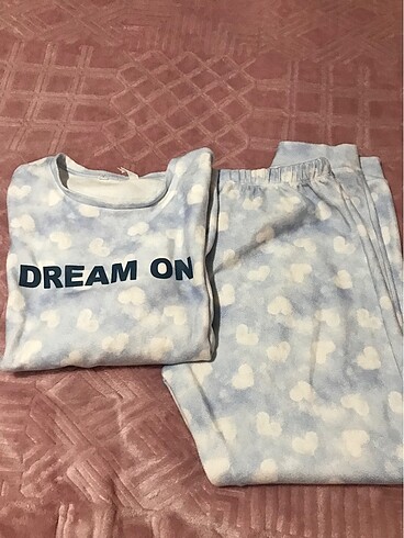 m Beden mavi Renk Termal penti pijama takımı