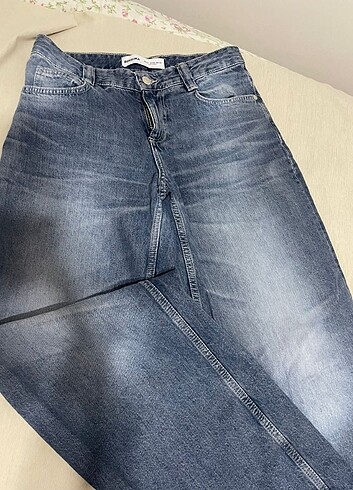 Bershka mavi baggy 34 beden