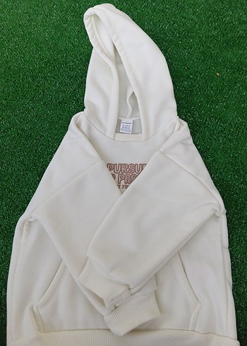 LC Waikiki Beyaz Kapüşonlu çocuk Sweatshirt