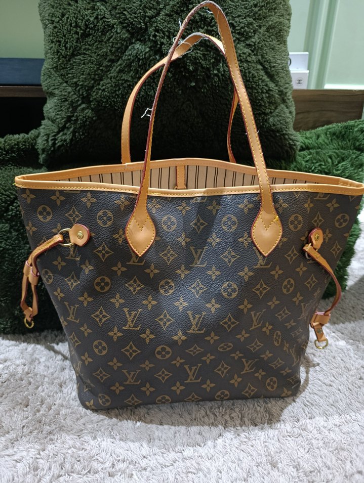 Desenli Kahverengi Deri Kadın Çanta - Görsel 2