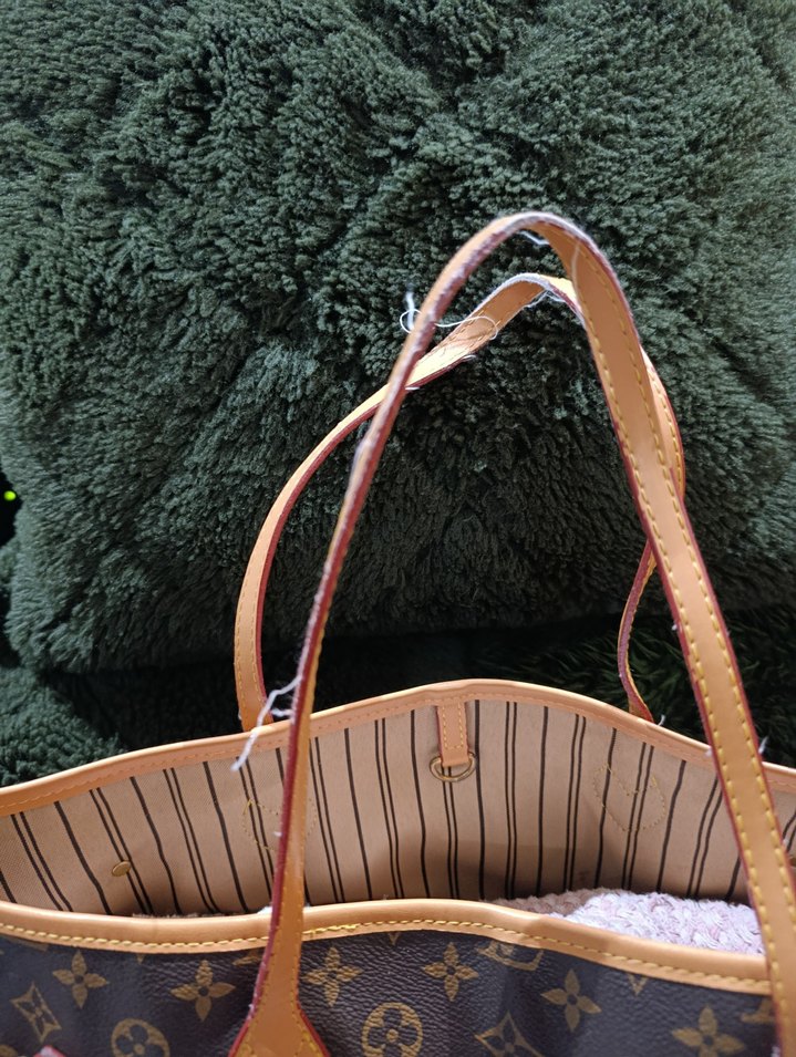 Desenli Kahverengi Deri Kadın Çanta - Görsel 4