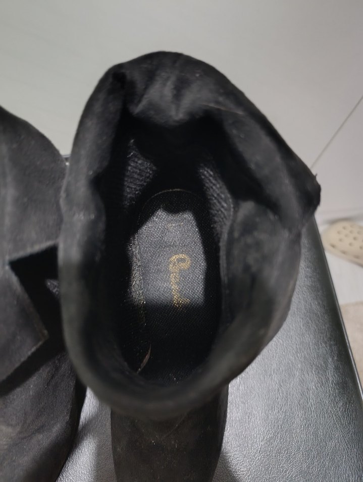 Siyah Süet Stiletto Topuklu Kadın Bot - Görsel 3