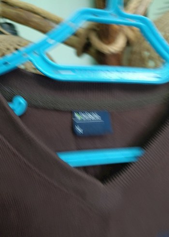 Kahverengi Erkek Sweatshirt V Yaka - Görsel 2