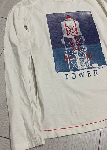 Beyaz Baskılı Erkek Uzun Kollu Tişört - Görsel 5