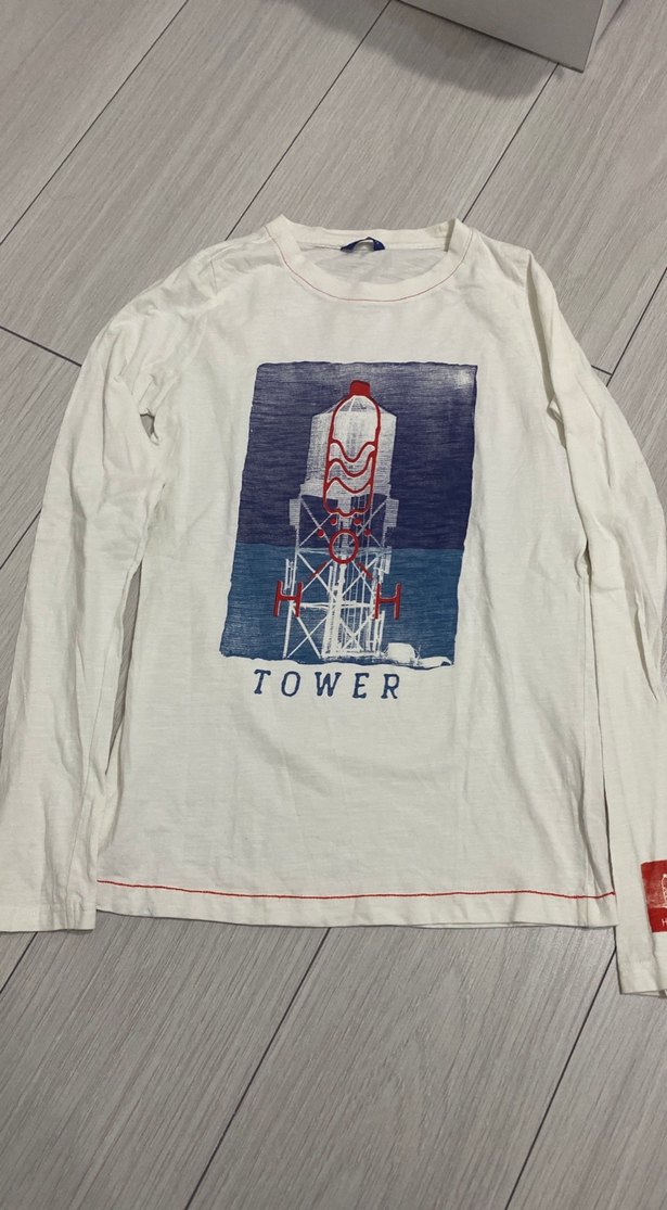 Beyaz Baskılı Erkek Uzun Kollu Tişört - Görsel 2