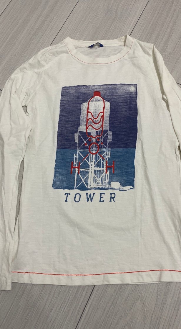 Beyaz Baskılı Erkek Uzun Kollu Tişört - Görsel 3