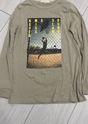 Erkek Gri Uzun Kollu Baskılı Sweatshirt - Görsel 2