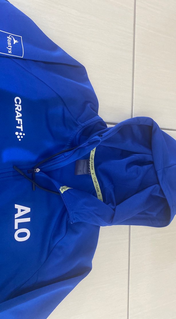 Mavi Kapüşonlu Erkek Spor Sweatshirt - Görsel 5