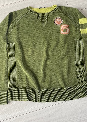 Erkek Çocuk Haki Triko Sweatshirt - Görsel 2