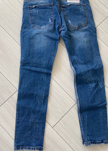 Erkek Mavi Regular Fit Denim Jean - Görsel 5