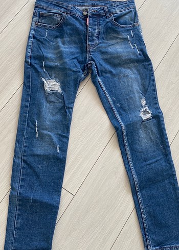 Erkek Mavi Regular Fit Denim Jean - Görsel 3