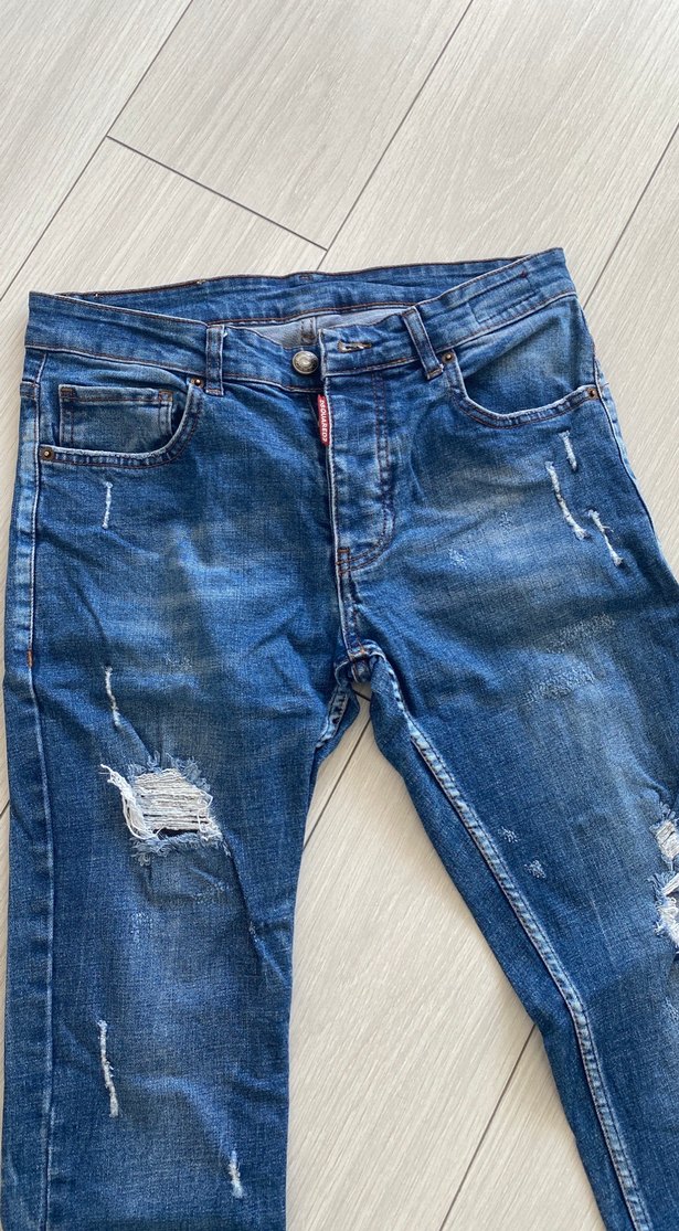 Erkek Mavi Regular Fit Denim Jean - Görsel 2