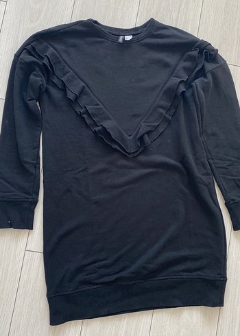 Siyah V Yaka Fırfırlı tunik - Görsel 3