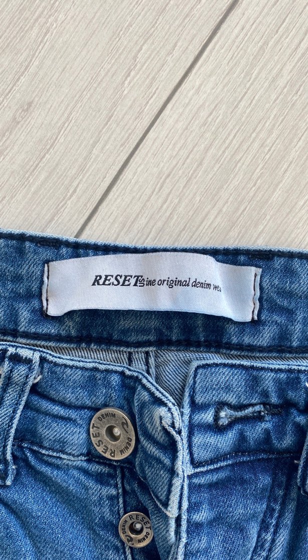 Düğmeli Mavi Erkek Denim Pantolon - Görsel 4