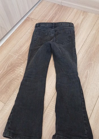 7 Yaş Beden Kız Çocuk Gri Dar Kesim Kot Pantolon