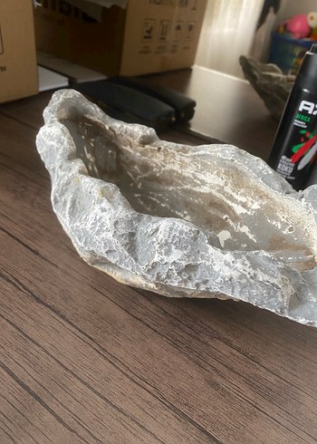 Diğer Bej Gri Dekoratif Taş Kase