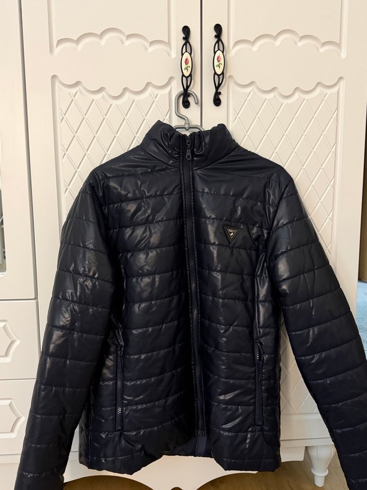 Polo Laciverti Parlak Kadın Kışlık Ceket - Görsel 3