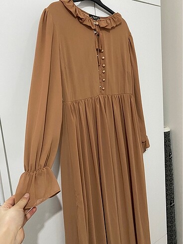 xl Beden camel Renk Elbise