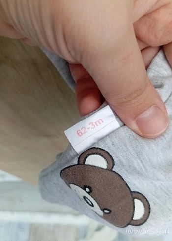 Diğer Gri Ayıcık Desenli Bebek Tulum