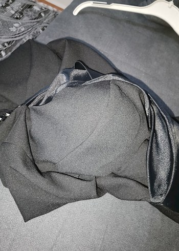 Siyah kalın askılı Midi Mezuniyet Elbisesi - Görsel 8