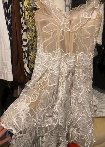 Dantel İşlemeli Mini Elbise - Görsel 3