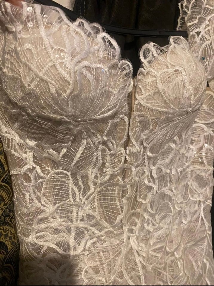 Dantel İşlemeli Mini Elbise - Görsel 2