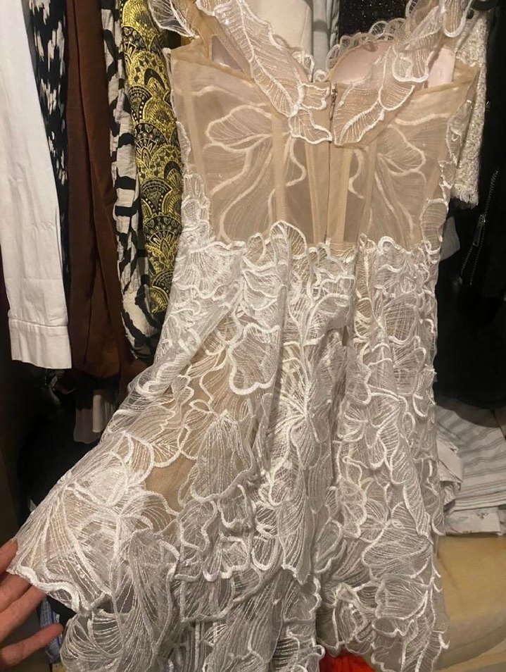 Dantel İşlemeli Mini Elbise - Görsel 3