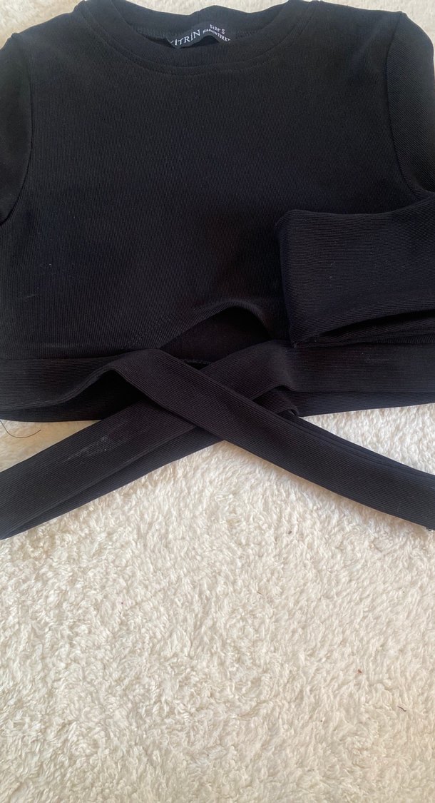 Siyah Uzun Kollu body - Görsel 4