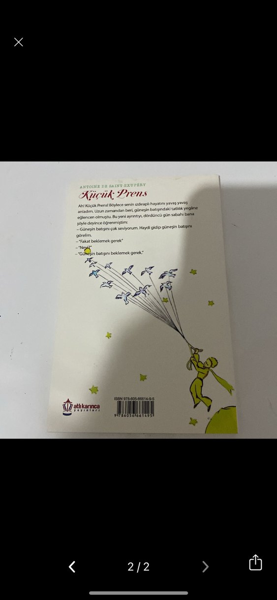 Küçük Prens - Antoine de Saint-Exupéry - Görsel 2