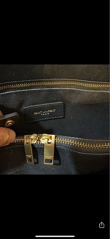 Beden siyah Renk İthal Saint Laurent siyah dana derisi çanta