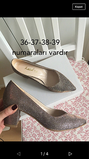 39 Beden simli ışıltılı kumaş parlak bronz gümüş küt topuk stiletto ayakk