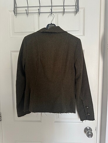 m Beden Haki yün blazer ceket vintage mango zara bershka pull and bear s