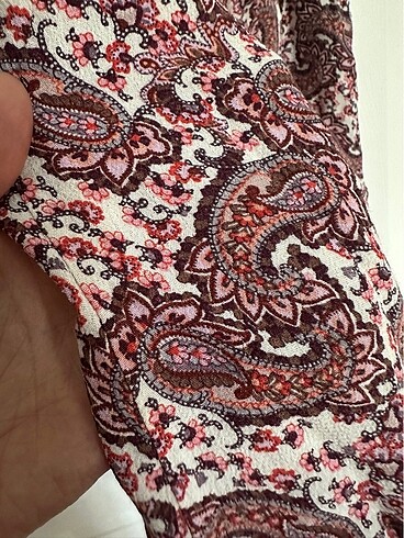 l Beden Renkli desenli yırtmaçlı şort etek mango zara bershka pull and b