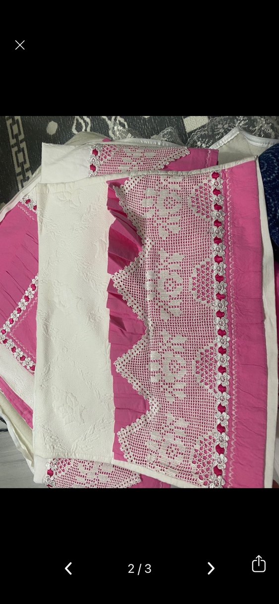 İşlemeli Açık Pembe Nevresim Takımı - Görsel 2