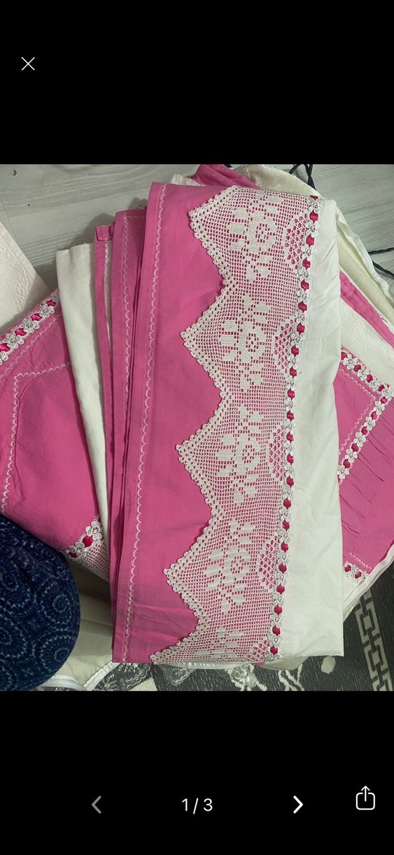 İşlemeli Açık Pembe Nevresim Takımı - Görsel 3