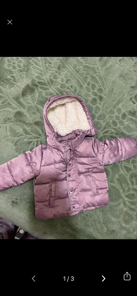 Gri Bebek Kapüşonlu Kışlık Mont - Görsel 2