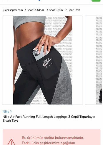 Nike Siyah Gri Uzun Kollu Yüksek Yakalı Spor Üst - Görsel 2