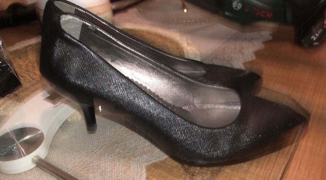 Siyah Parlak Tokalı Stiletto Topuklu Ayakkabı - Görsel 2