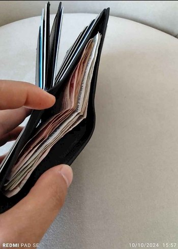 Siyah Baskılı Erkek Cüzdanı - Görsel 2