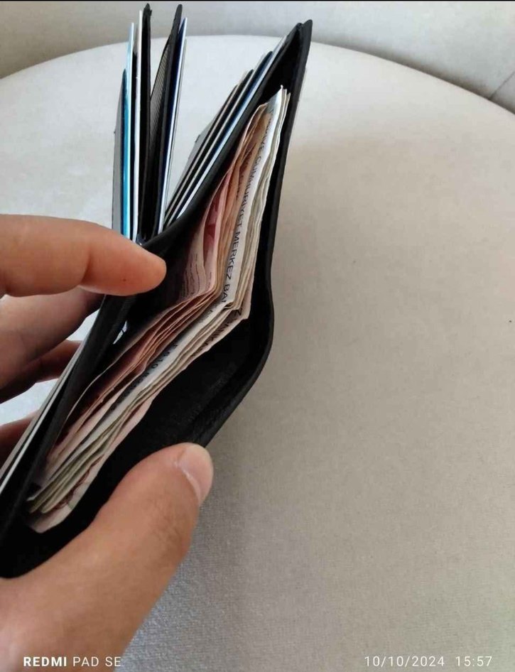 Siyah Baskılı Erkek Cüzdanı - Görsel 2