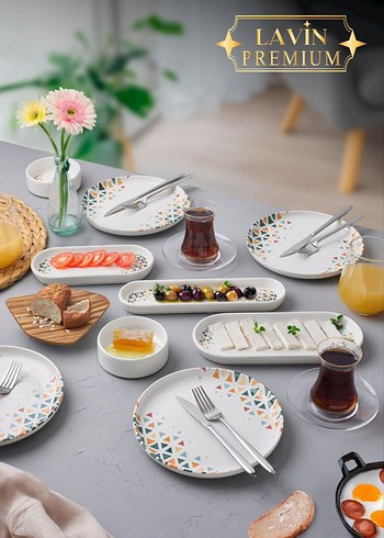 14 parça Lavin Premium Beyaz Servis ve Kahvaltı Takımı