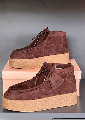 Bej Süet Kadın Dolgu Topuk Bot - Görsel 18