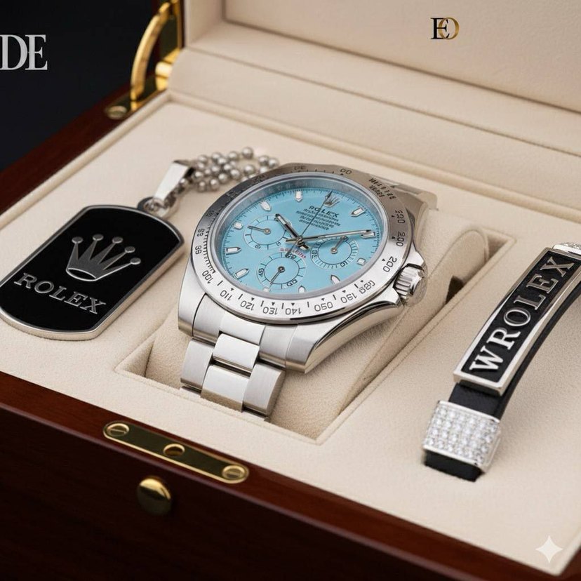 Parlak Mavi Klasik Erkek Saati - Görsel 2