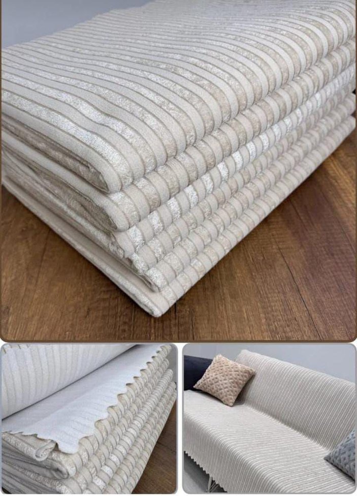 Bej Modern Kanepe Örtüsü Akarlı - Görsel 5