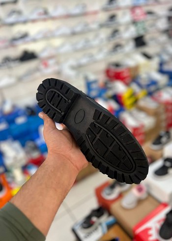 Siyah Deri Tokalı Biker Erkek Bot - Görsel 2